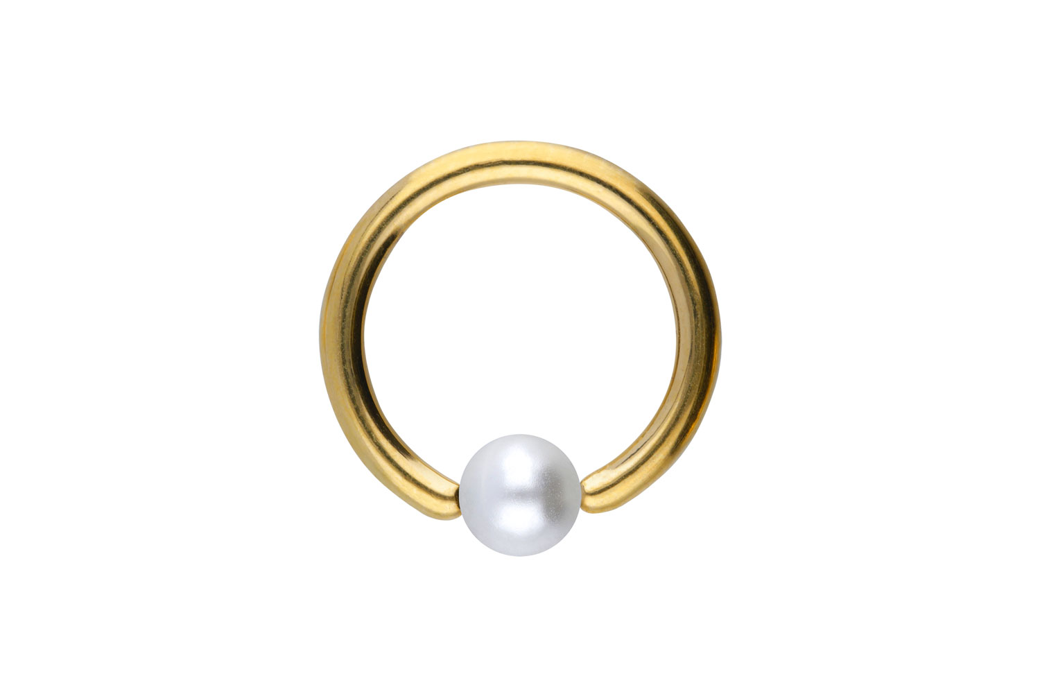 Chirurgenstahl Klemmkugelring Piercing SYNTHETISCHE PERLE